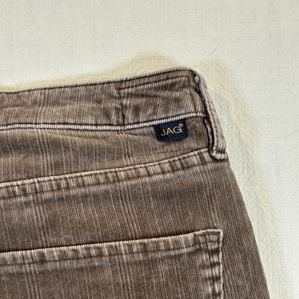 JAG Womens Brown Corduroy High Rise Boot Leg Stretch Pants Size 8 - Picture 12 of 13